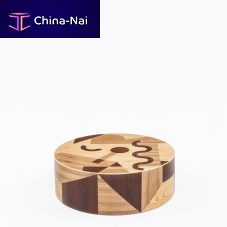 Original design stool DO-RO-TAwalnutelmby Alessandro Mendini