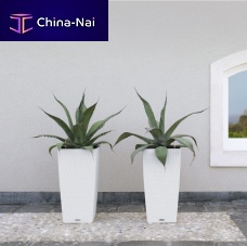 Rattan planter 3contemporaryoutdoor