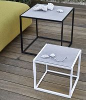 Contemporary side table Canasta '13porcelain stonewaresteel basepolyethylene base