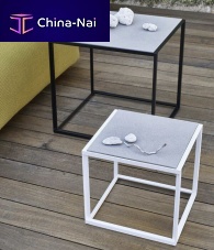 Contemporary side table Canasta '13porcelain stonewaresteel basepolyethylene base
