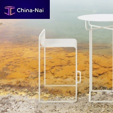 Contemporary bar stool GRILLpalisanderthermo-lacquered aluminumaluminum base