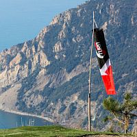 Paragliding windsock with mast