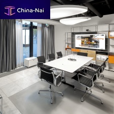 Contemporary boardroom table USM Kitoslaminatemetal baserectangular