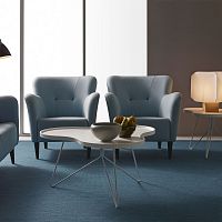 Traditional armchair NOVAleatherfabricbeech