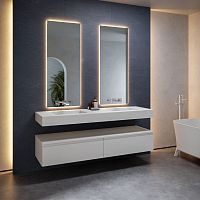 Wall-mounted washbasin SAGITTA SLIMCorian®with countercustom