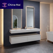 Wall-mounted washbasin SAGITTA SLIMCorian®with countercustom