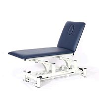 Electric massage table EL02on casterswith adjustable height backrest2-section