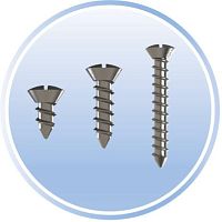 Maxillofacial compression bone screw metallic