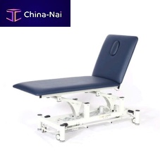 Electric massage table EL02on casterswith adjustable height backrest2-section