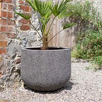 Polyester planter LUNA 'U'stoneGRPresin