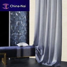 Plaid sheer curtain fabric DAMA viscosepolyesterwashable