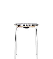 Contemporary stool 2051oakwalnutmetal base