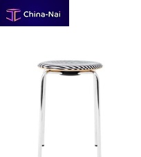 Contemporary stool 2051oakwalnutmetal base