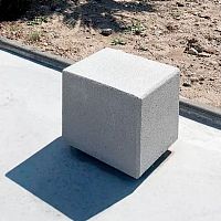 Contemporary seat LARA CUBE outdoorconcretefor public space