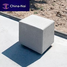 Contemporary seat LARA CUBE outdoorconcretefor public space