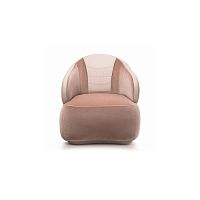 Contemporary fireside chair Bloom fabricleatherupholstered