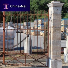 Stone engineered stone pillar for fence
