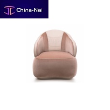 Contemporary fireside chair Bloom fabricleatherupholstered