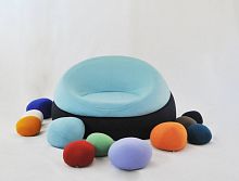 Organic design armchair NNUPHARESwoolmodular