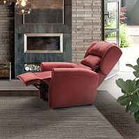Contemporary relaxing armchair Gildafabricleatherwith headrest