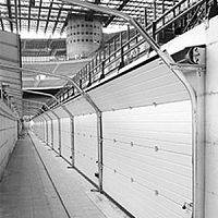 Sectional hangar door automatic