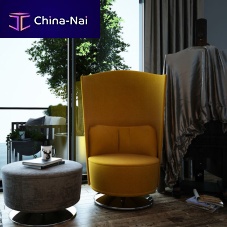 Contemporary pouf GIRAFFfabricleatherfelt