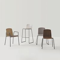 Contemporary chair ANNindoorleatherfabric