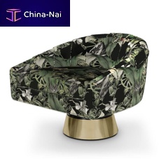 Contemporary armchair BOGARDE NAIFfabricpolished brassswivel