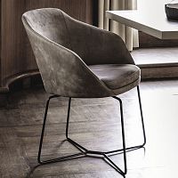 Contemporary chair 9400 RIBBONindoorfabricleather