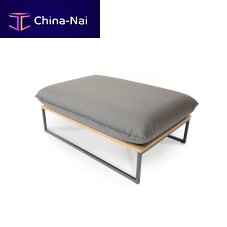 Contemporary ottoman FLORASunbrella®water-repellent fabricteak