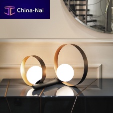 Table lamp BUBBLE DUO DT painted metalglasscontemporary