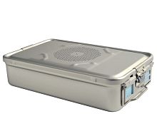 Instrument sterilization container ACAL301307perforatedwith filteraluminum