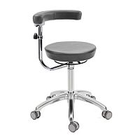 Dental stool Td-600height-adjustableon casterswith backrest