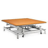 Electric Bobath table BOBATH GRAN CONFORTon casterswith adjustable height backrest1-section