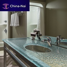 Double vanity top glassbacklitcustom