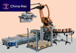 Robotic palletizing cell packagingfillingfor the food industry