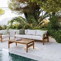 Contemporary sofa Pomalo outdoorfabricwhite