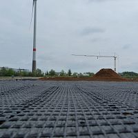 Protection geogrid Fortrac Treinforcementfor foundationfor public works