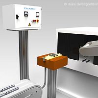 Robotic line demagnetizer D-RL Seriestunnelfor workpiecesin-line