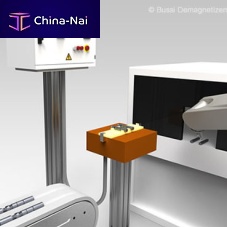 Robotic line demagnetizer D-RL Seriestunnelfor workpiecesin-line