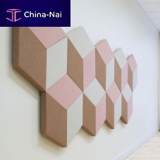 Wall-mounted acoustic panel FAZETTfabricMDFstone wool