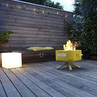 Wood-burning fire pit SAMcharcoalstainless steelcast aluminum