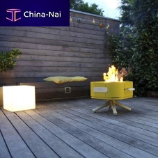Wood-burning fire pit SAMcharcoalstainless steelcast aluminum