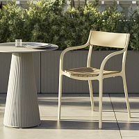 Contemporary chair Madison outdoorwoodenfabric