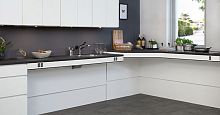 Laminate countertop FlexiPluswhiteblacksquare edge