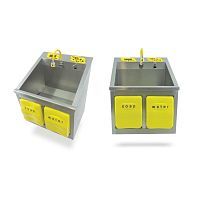 3-station surgical sink Q.HWS.10 seriesstainless steelknee-operated