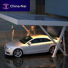Metal carport ERGO X commercialwith solar panel