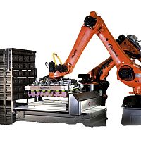 Robotic depanner for the food industry