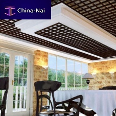 Wooden suspended ceiling GRATE SYSTEMtilefor officeindoor
