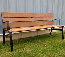 Contemporary garden bench VERVEhardwoodsteelaluminum
